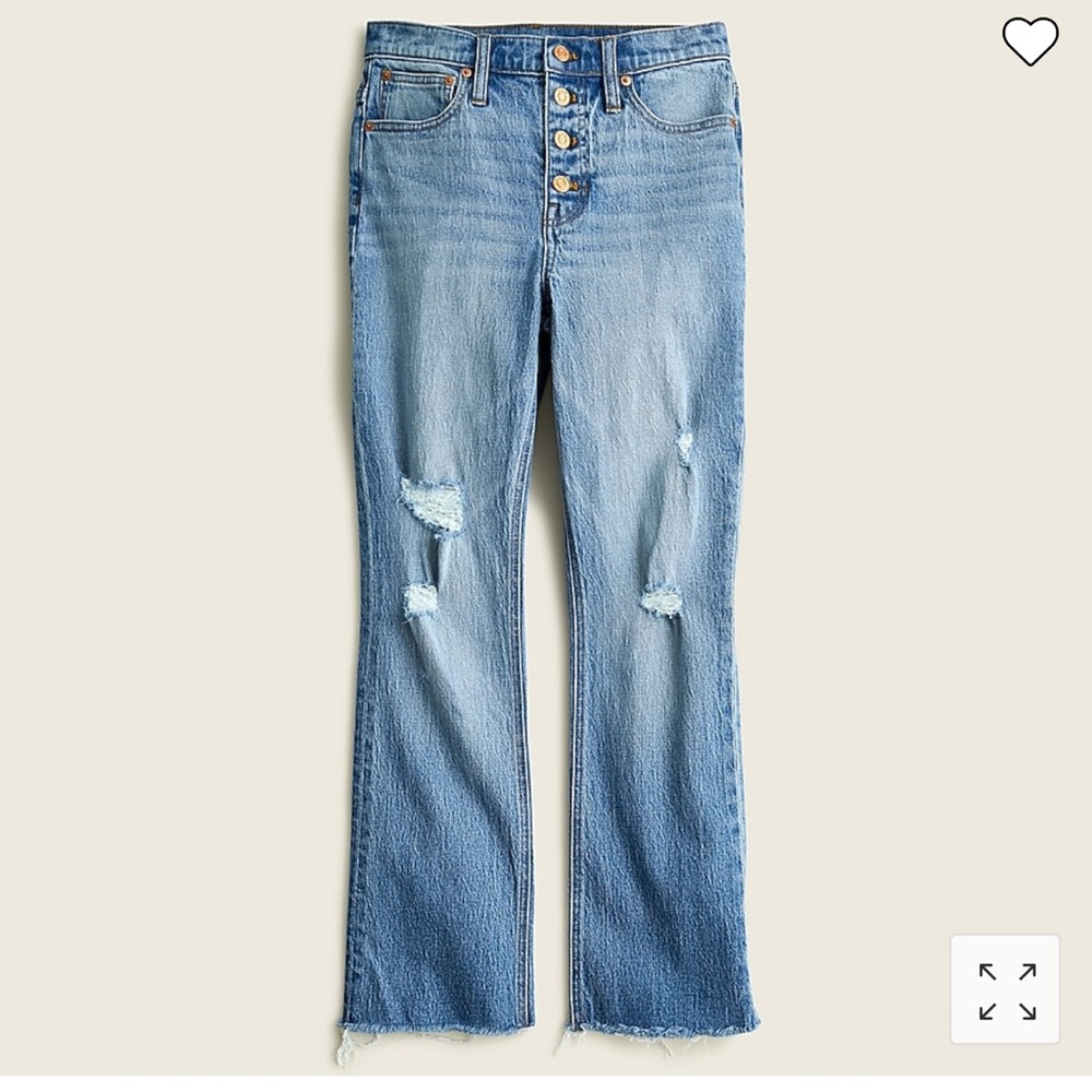 NWT J Crew Demi boot Crop Jean in Greenwich Wash 27P